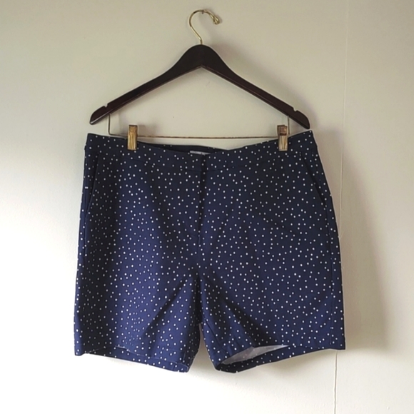 Boden Pants - Boden Blue Polka Dot Shorts Stretch Cotton Blend Size 12
